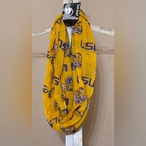 Mascot Wear LSU Yellow Infinity Scarf NWT